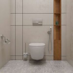 Kielle - Oudee WC štětka nástěnná s držákem, matné sklo/chrom 40502000