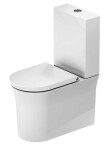 DURAVIT - White Tulip WC kombi mísa, Vario odpad, Rimless, s WonderGliss, bílá 21970900001