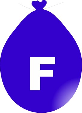 Balónek písmeno F modré balonky.cz Balónek písmeno F modré balonky.cz