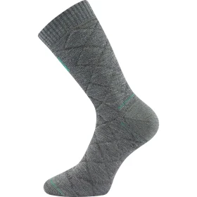VOXX Ponožky silné dvouvrstvé z merino FORCE s ionty stříbra SVĚTLE ŠEDÉ 43-46 111804