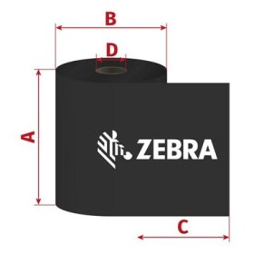 Zebra 83mm x 450m TTR pryskyřice, D25/OUT 05095BK08345