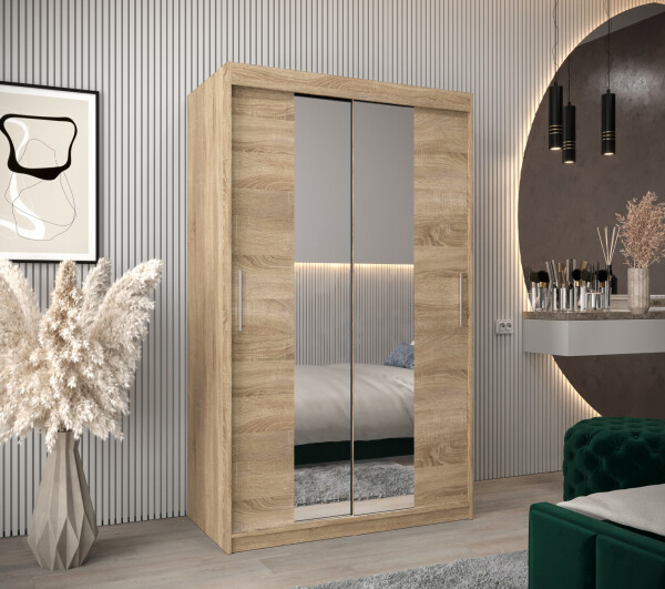 Šatní skříň Abi T1 Barva korpusu: Dub Sonoma, Rozměry: 120 cm, Dveře: Dub sonoma
