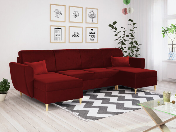FRONTI Sedací souprava SOMERO Červená - DREAM VELVET 202.10