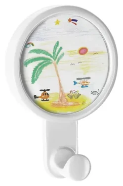 Spirella RON dětský háček bílý / ABS / samolepící / 70 x 106 mm