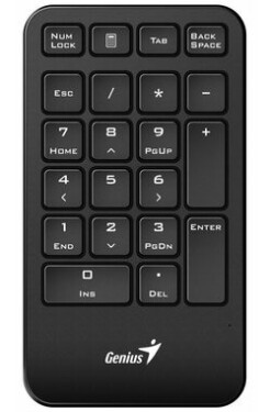 Genius NumPad 1000 černá / Bezdrátová numerická klávesnice / membránová / USB 2.4 GHz (31320003400)