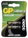 GP Lithiová baterie AAA (FR03) / Baterie / Jednorázová / 1,5 V / 2 ks (1022000412)