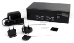 StarTech DVI VGA KVM přepínač černá / KVM přepínač / DVI / VGA / USB / max. 1920 x 1200 px / 5 portů (SV431DDVDUA)
