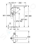 GROHE - Plus Vanová baterie do podlahy, chrom 23846003