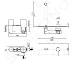 PAFFONI - Rock Umyvadlová baterie pod omítku s tělesem, nerez RO104ST