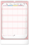 Nástěnný kalendář 2027 Notique Rodinný plánovací Hello Kitty XL, 33 x 46 cm