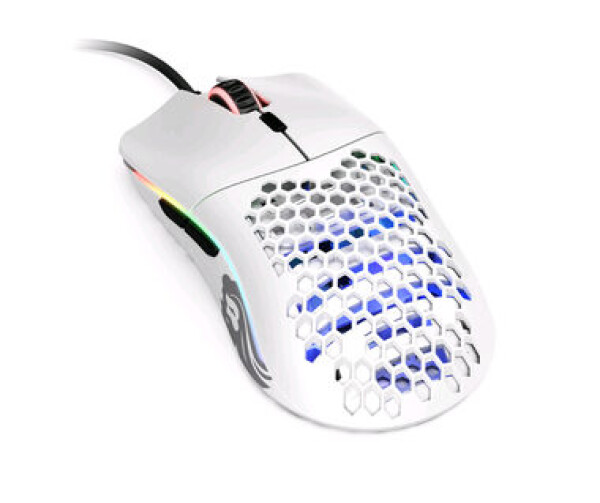 Glorious Model O matná bílá / herní myš / 12000 DPI / 6 programovatelných tlačítek / RGB (GO-WHITE)