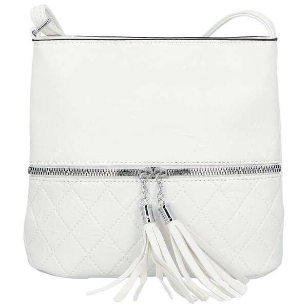 Stylová dámská koženková crossbody kabelka Betty, bílá