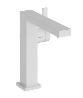 Hansgrohe Tecturis E - Umyvadlová baterie s výpustí Push-Open | CoolStart | EcoSmart | matná bílá (73040700)