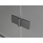 MEXEN/S - Lunar L sprchový kout dveře křídlové pravá 70 x 70, transparent, grafit kartáčovaná 834L-070-070-66-00-P