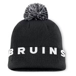 Fanatics Pánská zimní čepice Boston Bruins NHL Fundamental High Stick Cuffed Knit Hat with Pom - Black