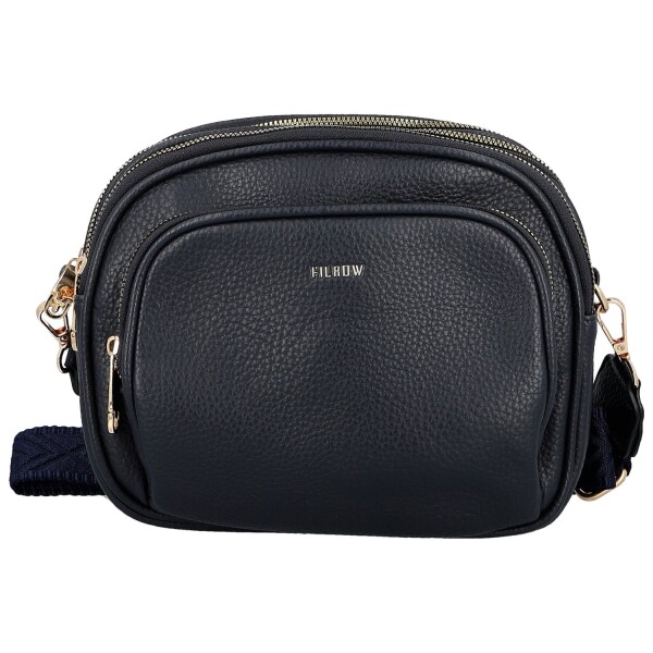 Trendy dámská koženková crossbody kabelka Glafira, tmavě modrá