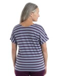 ICEBREAKER Wmns Drayden Reversible SS Top Stripe, Kyanite/Nightshade velikost: S