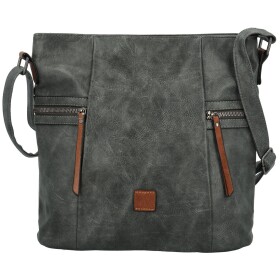 Trendy dámská koženková crossbody kabelka Nanya, šedá