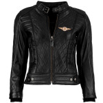 Dámská Kožená Bunda Amber Brixton Černá Velikost: