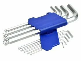 GEKO L-klíče imbus sada 9ks / 1.5-2-2.5-3-4-5-6-8-10mm / s kuličkou / 190mm (G01704)