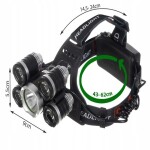 ISO 16144 Čelovka LED ZOOM 5 x LED T6 CREE