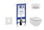 GEBERIT - Duofix Modul pro závěsné WC s tlačítkem Sigma50, alpská bílá + Ideal Standard Tesi - WC a sedátko, Aquablade, SoftClose 111.355.00.5 NU8