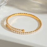 ELENYS Lumina – pozlacený náramek 18K žluté zlato Délka náramku: Průměr 5,2 cm / Pro zápěstí 16-18 cm