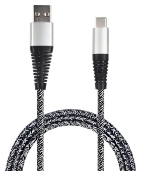 2GO USB-C 1 m stříbrná / Datový kabel / USB 3.2 Gen 1 / nylon (795953)