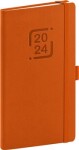 Diář 2024: Catanella - oranžový, kapesní, 9 × 15,5 cm