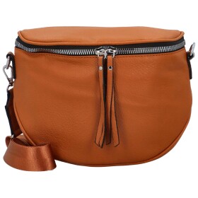 Módní dámská koženková ledvinka/crossbody Andrés, camel