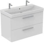 IDEAL STANDARD - i.Life B Dvojumyvadlo 102x54 cm, s přepadem, s 2 otvory pro baterii, bílá T683101