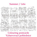 Antistresové omalovánky I Believe in Fairies, omalovánkové pohlednice, Klára Marková