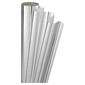 Celofán, metalická dárková fólie šířka 70cm, délka 50m, stžíbrná/stříbrná