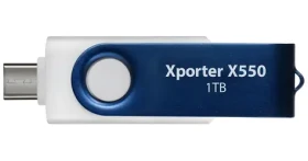 Patriot Xporter X550 1TB bílo-modrá / Flash disk / USB 3.2 Gen 1 / USB-A / USB-C (PS1TX550AAD)