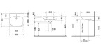 DURAVIT - D-Code Umyvadlo Med, 60x56 cm, s 1 otvorem pro baterii, alpská bílá 23126000002