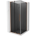 MEXEN/S - Velar L sprchový kout, posuvné dveře 120 x 120, grafit, měď kartáčovaná - 871-120-120-33-65 871-120-120-43-65
