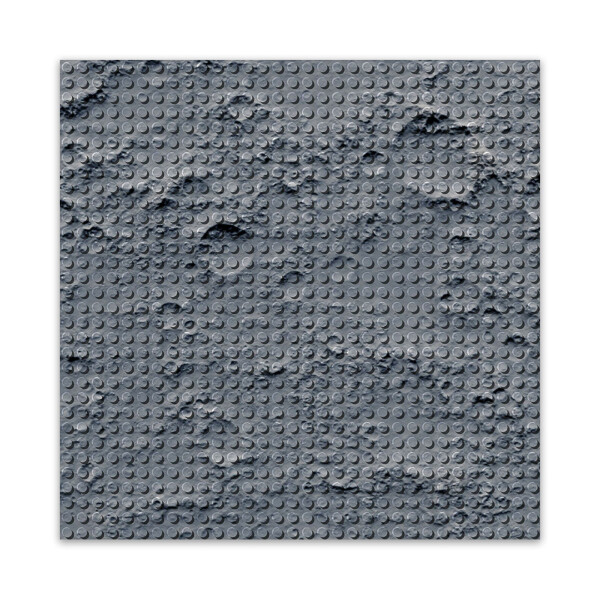 BRIXIES Plus 225.004 Designová podložka na stavění - měsíční krajina 25,5 x 25,5 cm