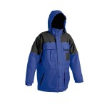 Bunda ULTIMO zimní 2XL-modro/černá, nepromokavá s kapucí v límci 2XL-modro/černé