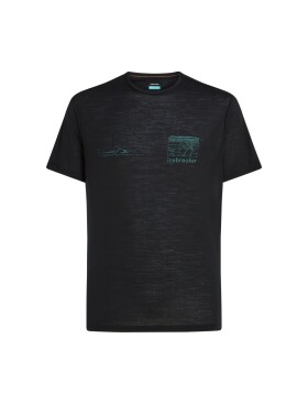 ICEBREAKER Mens 125 Cool-Lite Sphe SS Tee Trail, Black velikost: M