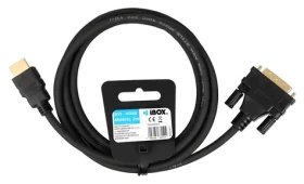 Kabel HDMI - DVI černá / Kabel / 2 m / Full HD 1080p / konektory M-M (ITVFHDDVI012)