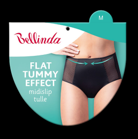 Dámské stahovací kalhotky FLAT TUMMY EFFECT MIDISLIP - BELLINDA - černá XXL