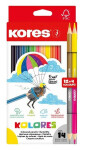 Kores pastelky Kolores SET 14 ks, 12 + 4 barvy
