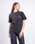 Tričko Carhartt WIP W' S/S Hanson Pocket T-Shirt Hanson W Stripe, Black garment dyed