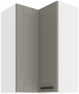 Horní rohová skříňka Luna 60x60 GN-90 2F (90°) Barva korpusu: Bílá, Barva dvířek: Clay Grey