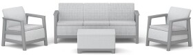 KETER SCANDI LINEA 3 SEATERS SET - Ash grey/Storm grey