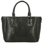 Trendy dámská koženková kabelka do ruky Liliane, tmavě zelená