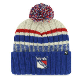 47 Brand Pánská zimní čepice New York Rangers NHL Long Range ’47 CUFF KNIT Natural