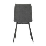Židle jídelní, šedá látka, černé kovové nohy
