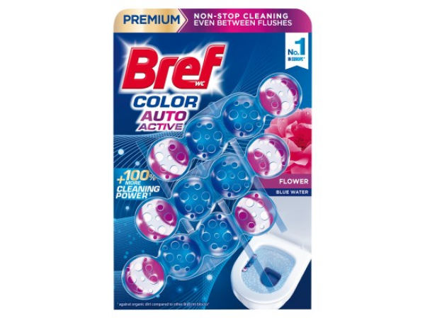 Bref Color Auto Active Flower Tuhý WC blok 3 x 50 g