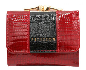 Luxusní dámská kožená peněženka Peterson Ilana, červená
